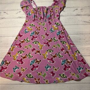 Falls Creek Kids Dress - Pink with Colorful Butterflies
